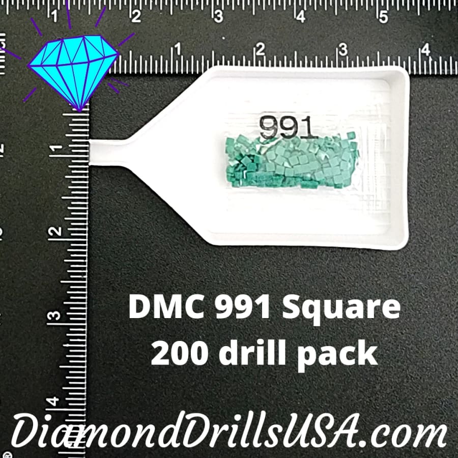 DMC 991 SQUARE 5D Diamond Painting Drills Beads DMC 991 Dark