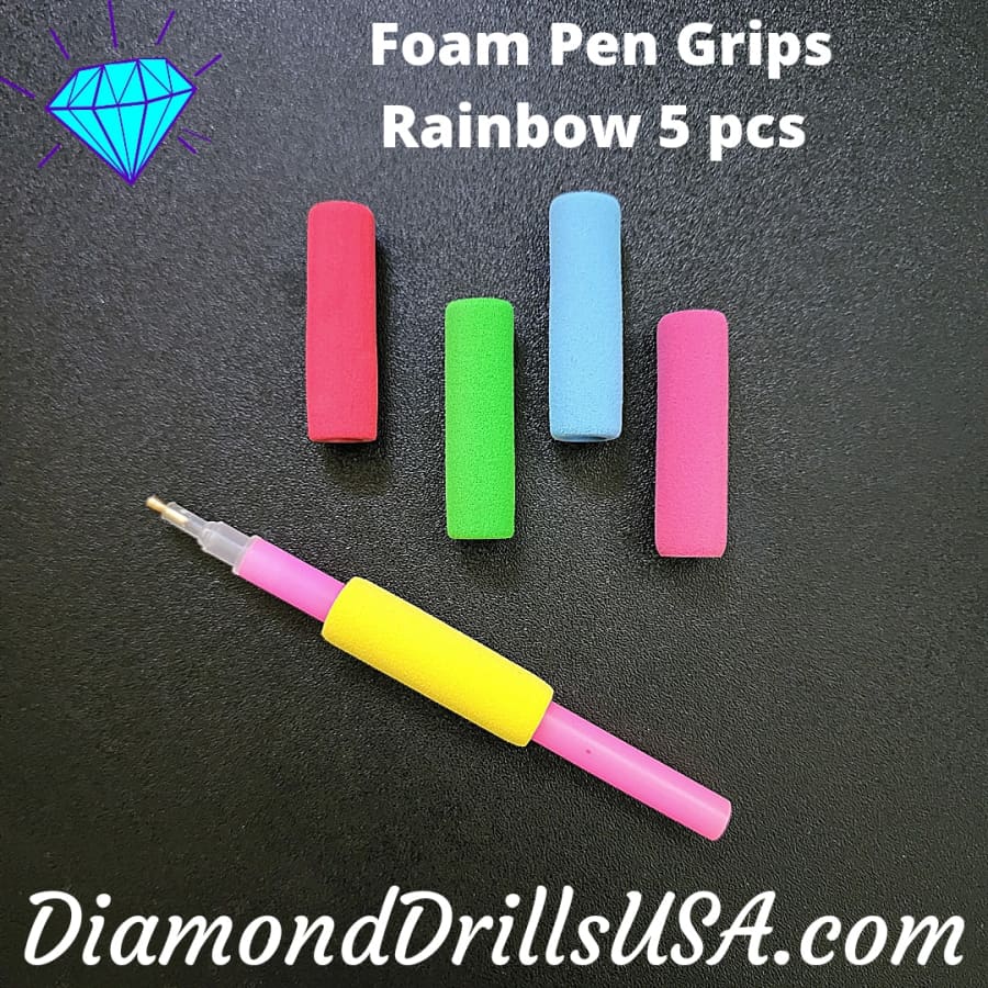 1pc Random Color Soft Foam Diamond Painting Holder Hold Pen Correction  Pencil Grips Diamond Painting Grippers Pencil Cushion (Colors Random)  (Color Se