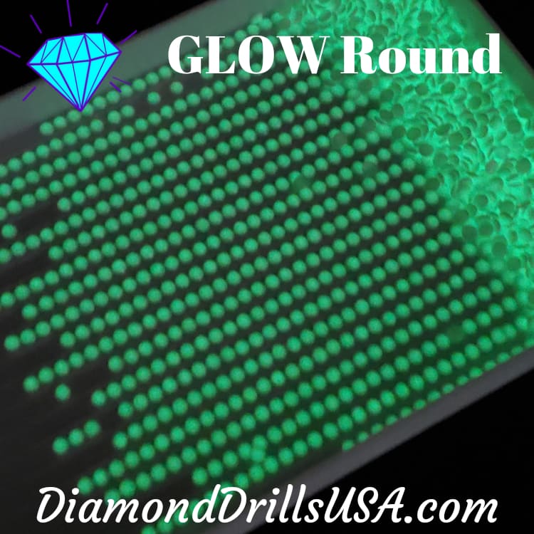 GLOW in the Dark ROUND 5D Diamond Painting Drills Beads