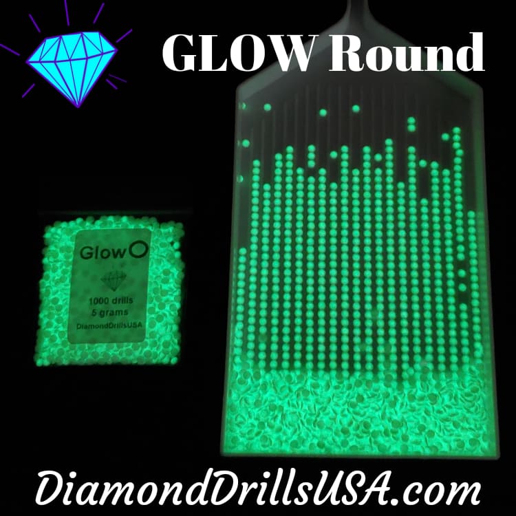 GLOW in the Dark ROUND 5D Diamond Painting Drills Beads