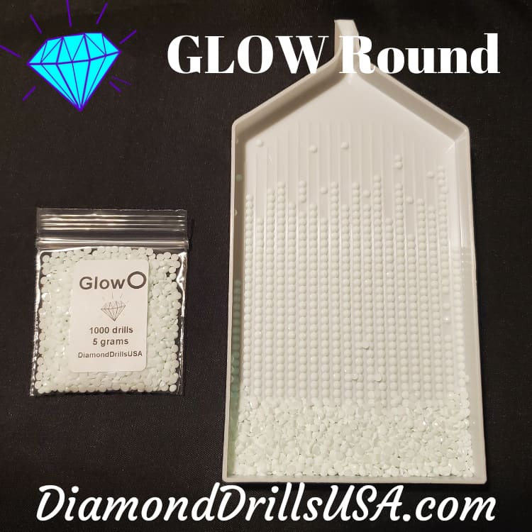 GLOW in the Dark ROUND 5D Diamond Painting Drills Beads