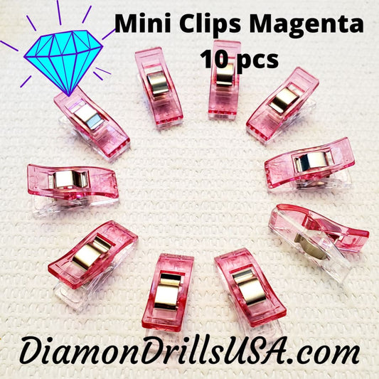 Magenta Clips 10 Pieces Diamond Painting Craft Accessory Set