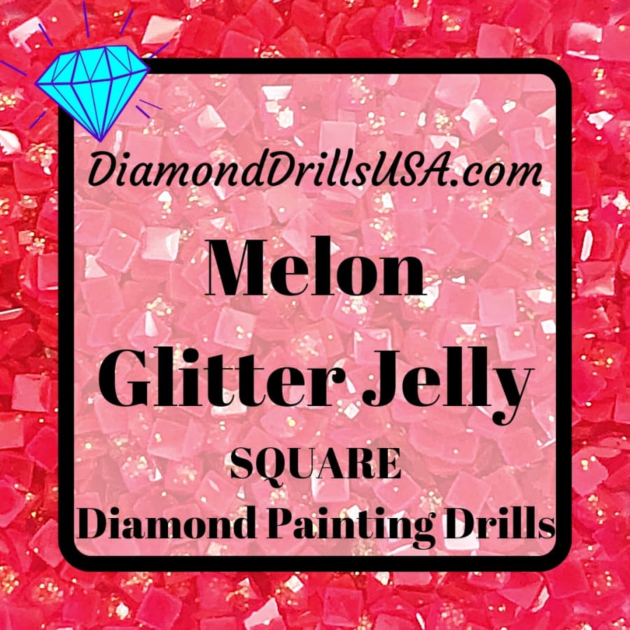 Melon Jelly Glitter SQUARE Diamond Painting Drills Red Pink