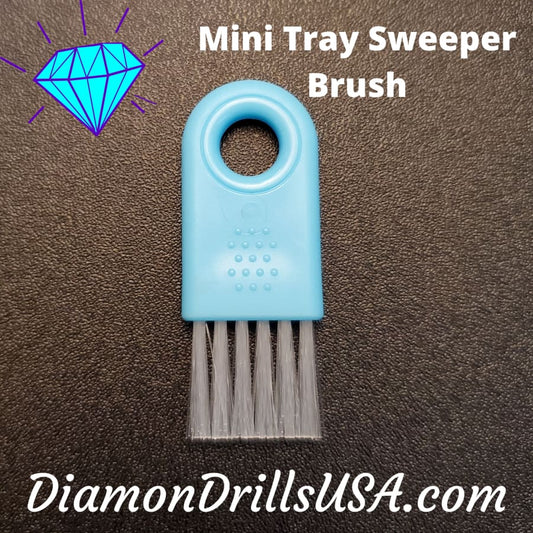 Mini Brush Blue Tray Sweeper for Cleaning Diamond Painting