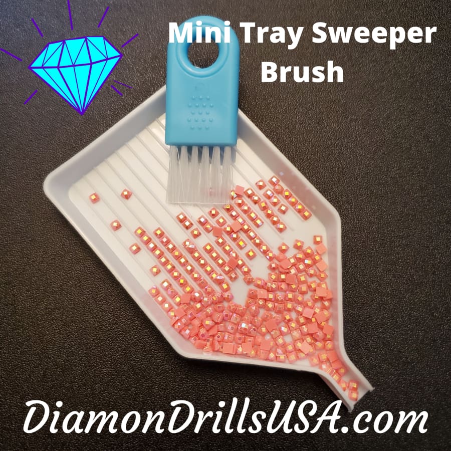 Mini Brush Blue Tray Sweeper for Cleaning Diamond Painting