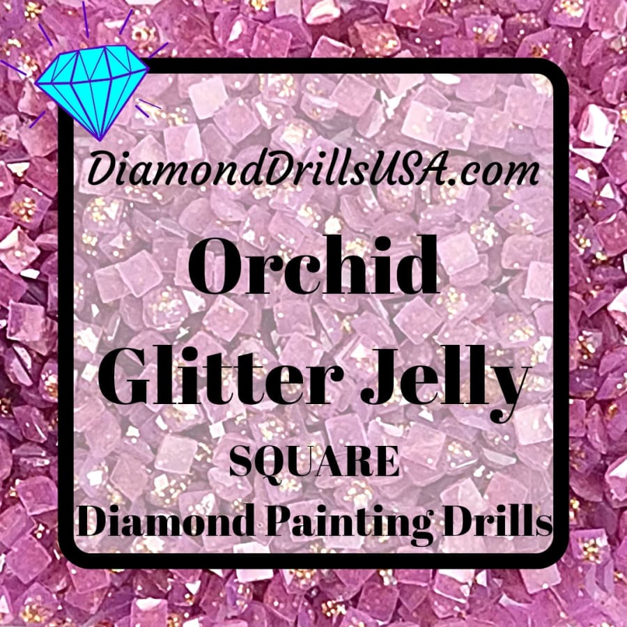 Orchid Jelly Glitter SQUARE Diamond Painting Drills Purple