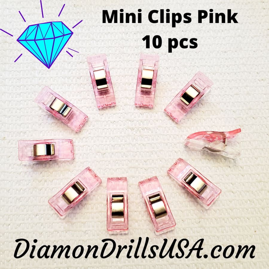 Pink Clips 10 Pieces Diamond Painting Craft Accessory Set of
