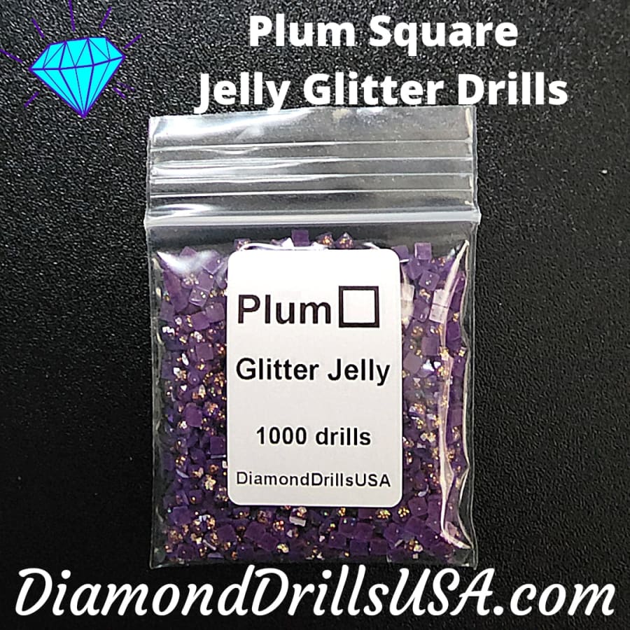 Plum Jelly Glitter SQUARE Diamond Painting Drills Purple 07