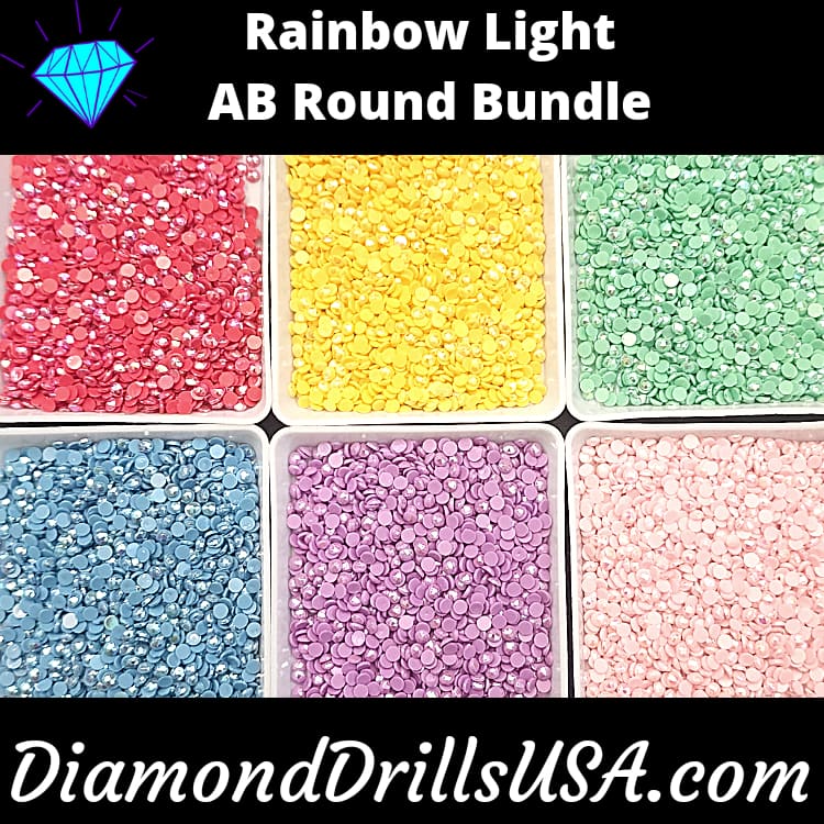 Rainbow Light AB ROUND Bundle 6 AB Colors Aurora Borealis