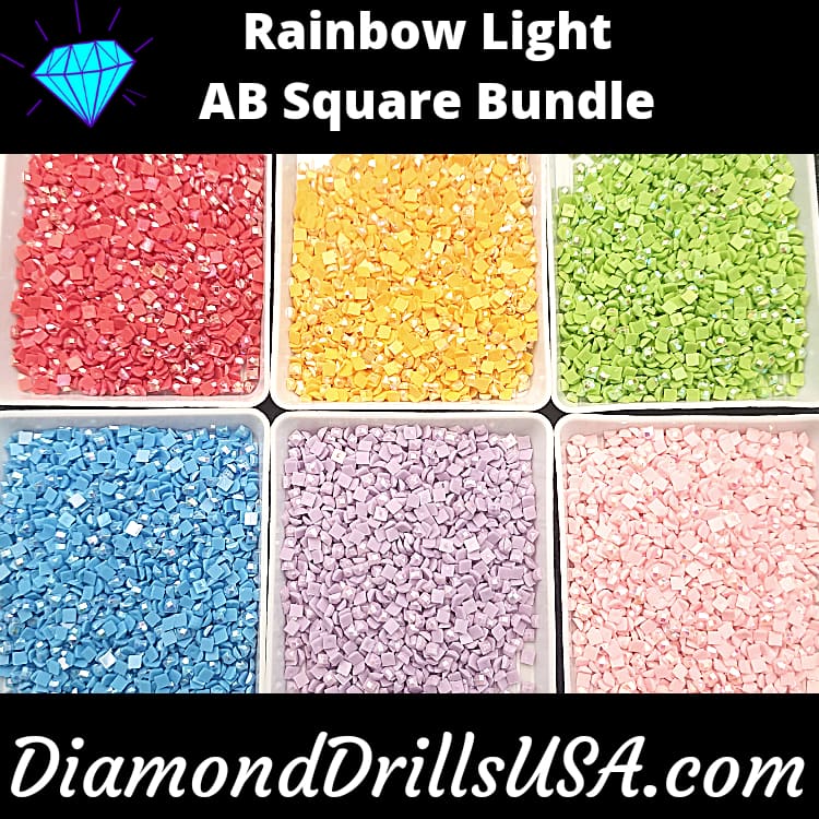 Rainbow Light AB SQUARE Bundle 6 AB Colors Aurora Borealis