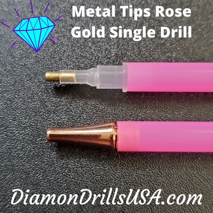 Rose Gold Metal Single-drill Pen Replacement Head Diamond
