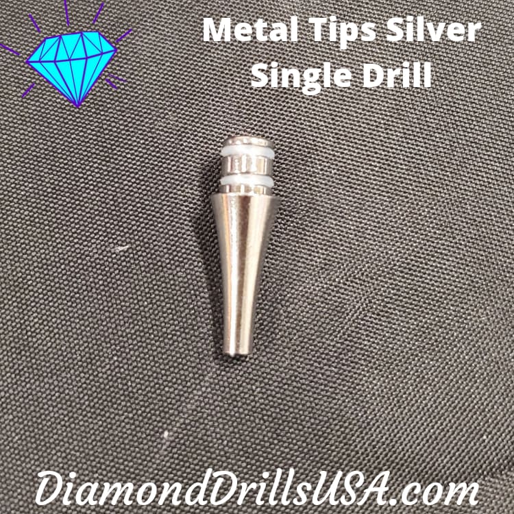 Silver Metal Single-drill Pen Replacement Head Diamond