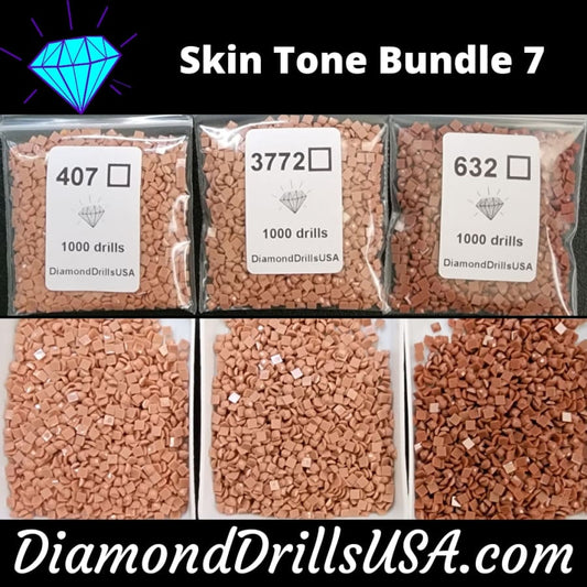 Skin Tone Bundle #7 - 3 Color DMC Square Bundle Bulk Diamond