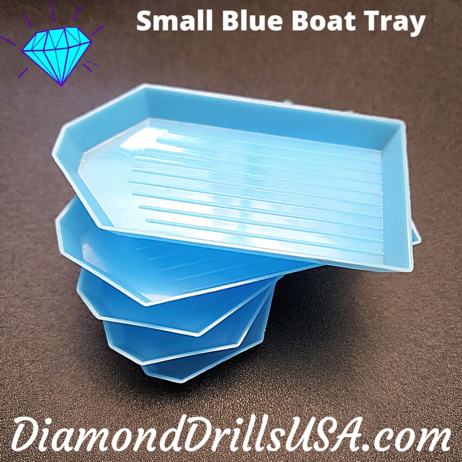 Small Blue Drill Tray Diamond Painting Boat Style