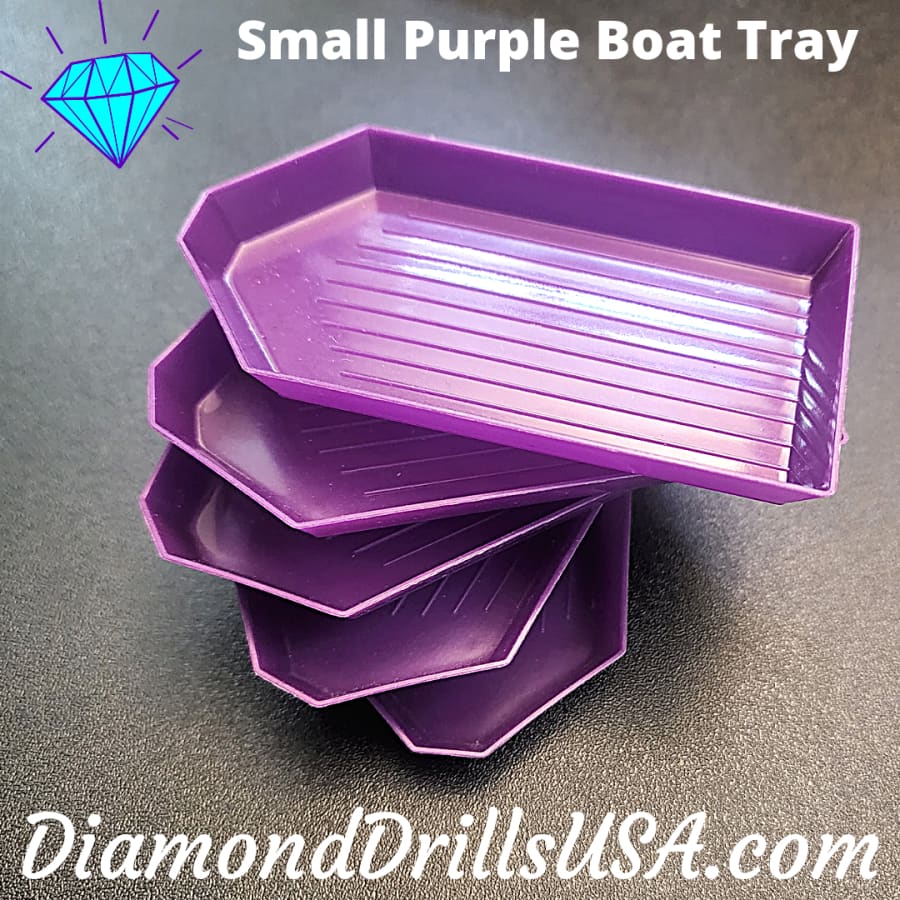 Small Purple Drill Tray Diamond Painting Boat Style -