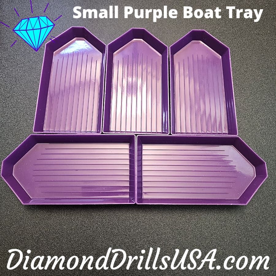 Small Purple Drill Tray Diamond Painting Boat Style -