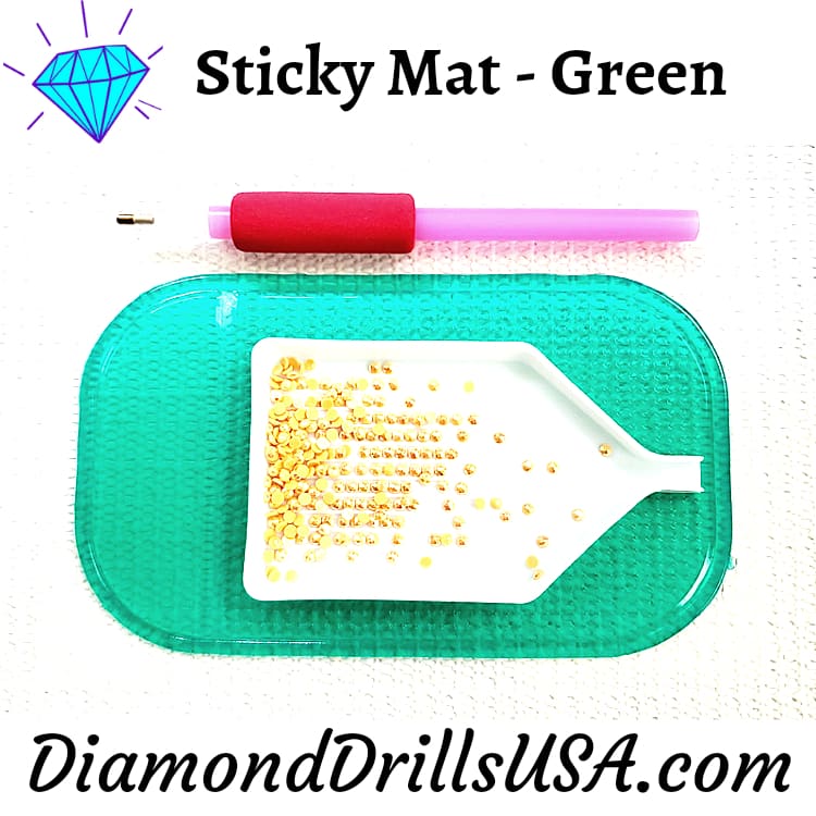 DiamondDrillsUSA - Sticky Mat Green Non-Slip Pad Tray & Accessory Holder
