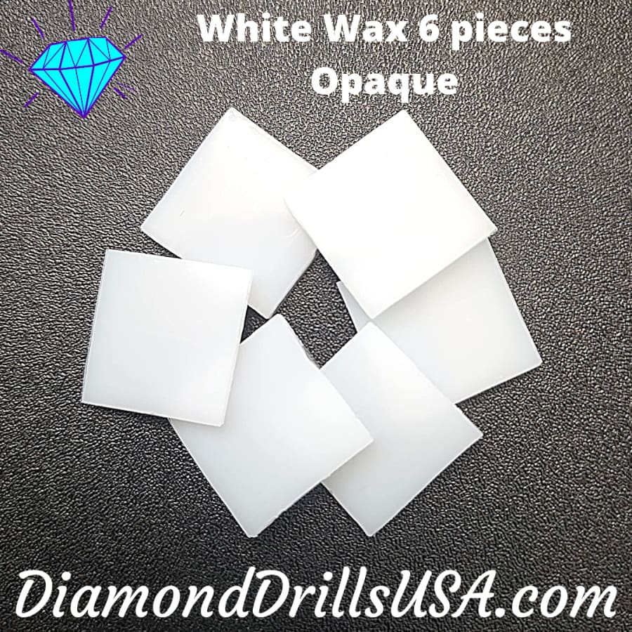 DiamondDrillsUSA - White Wax Semi-Clear Clay for Diamond Painting 6pcs Mud  Small Square