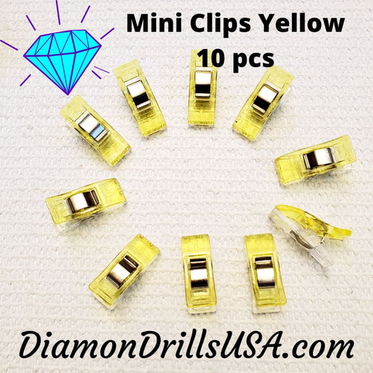 Yellow Clips 10 Pieces Diamond Painting Craft Accessory Set