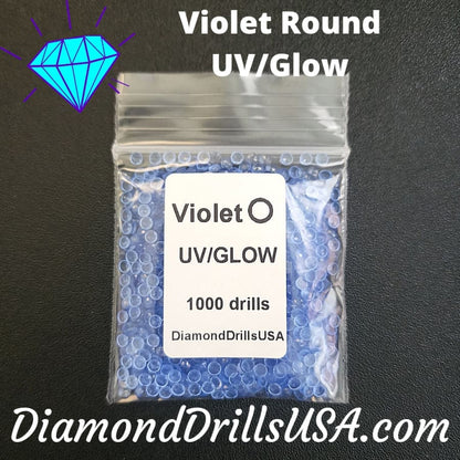 7 Color Jelly ROUND UV/GLOW Diamond Painting Drills Beads -