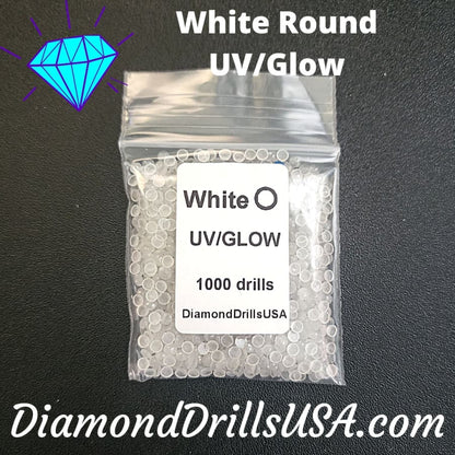 7 Color Jelly ROUND UV/GLOW Diamond Painting Drills Beads -