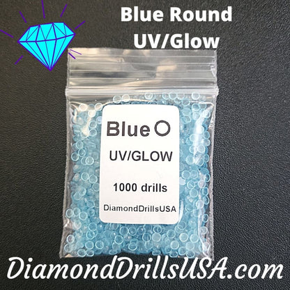 7 Color Jelly ROUND UV/GLOW Diamond Painting Drills Beads -