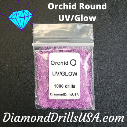 7 Color Jelly ROUND UV/GLOW Diamond Painting Drills Beads -