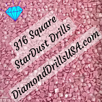 316 StarDust SQUARE Pearl Mica Dust 5D Diamond Painting Drills Pixie Fairy DMC 316 Medium Antique Mauve