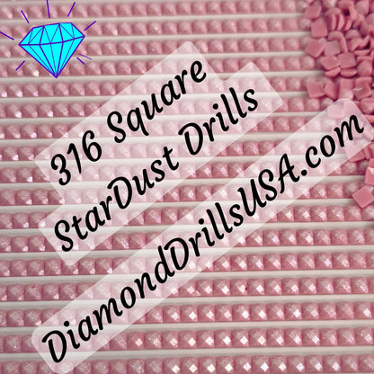 316 StarDust SQUARE Pearl Mica Dust 5D Diamond Painting Drills Pixie Fairy DMC 316 Medium Antique Mauve