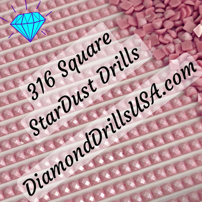 316 StarDust SQUARE Pearl Mica Dust 5D Diamond Painting Drills Pixie Fairy DMC 316 Medium Antique Mauve