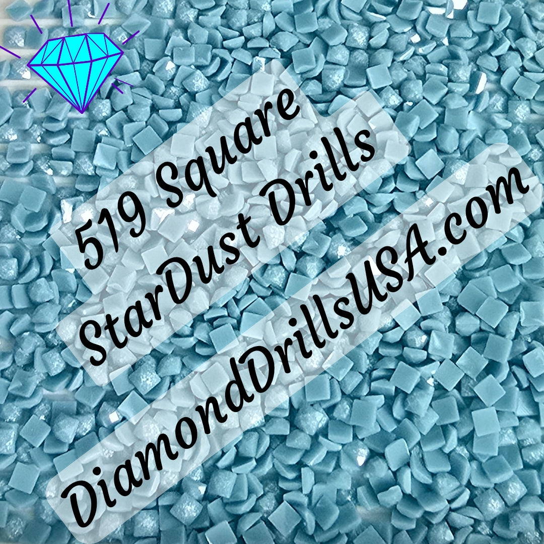 519 StarDust SQUARE Pearl Mica Dust 5D Diamond Painting Drills Pixie Fairy DMC 519 Sky Blue