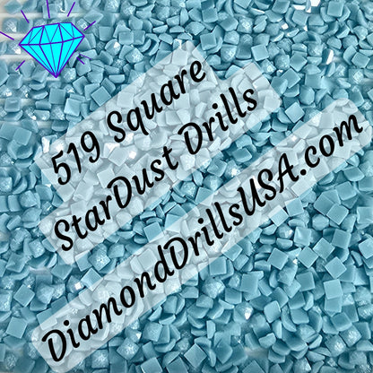 519 StarDust SQUARE Pearl Mica Dust 5D Diamond Painting Drills Pixie Fairy DMC 519 Sky Blue