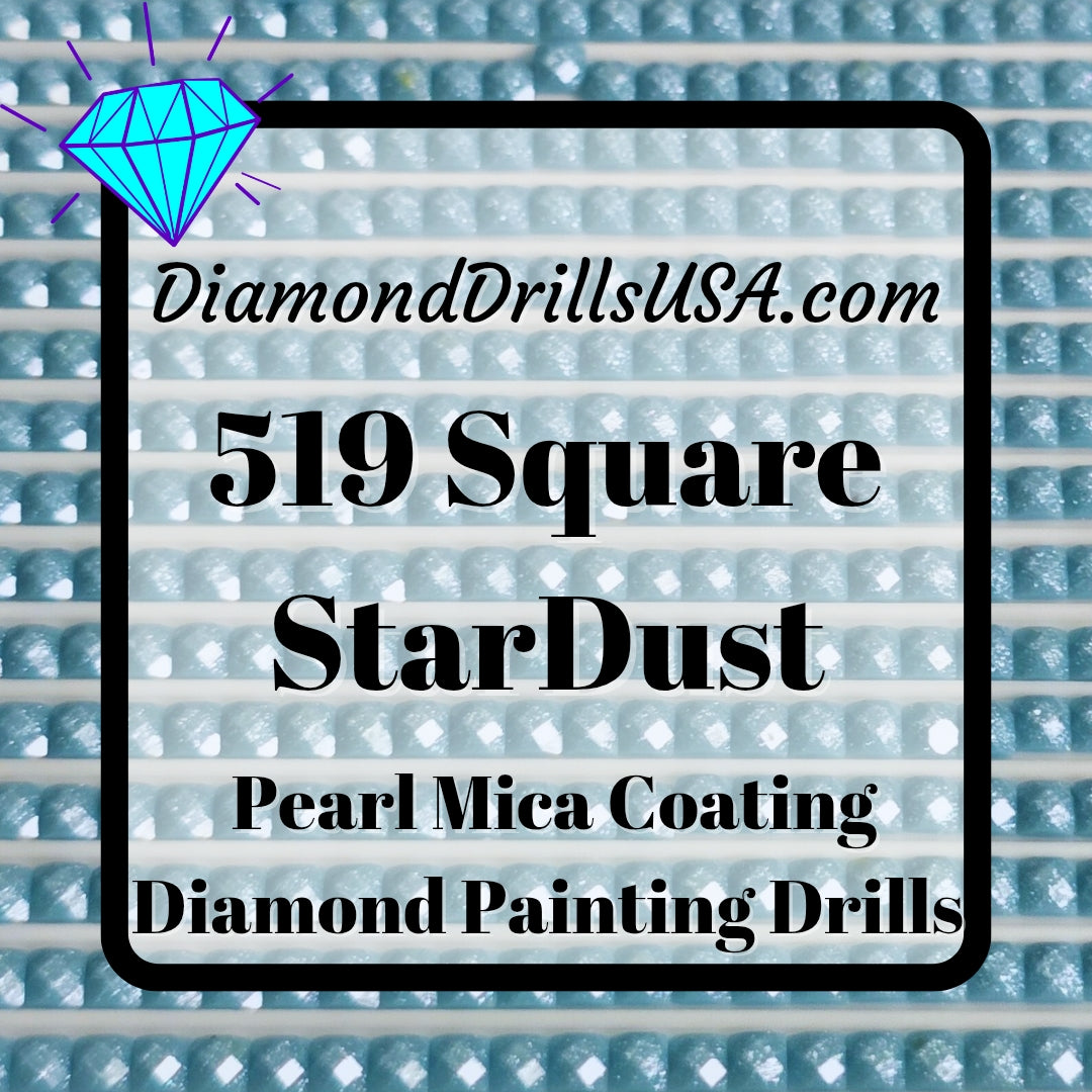 519 StarDust SQUARE Pearl Mica Dust 5D Diamond Painting Drills Pixie Fairy DMC 519 Sky Blue