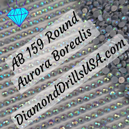 AB 159 ROUND Aurora Borealis 5D Diamond Painting Drills