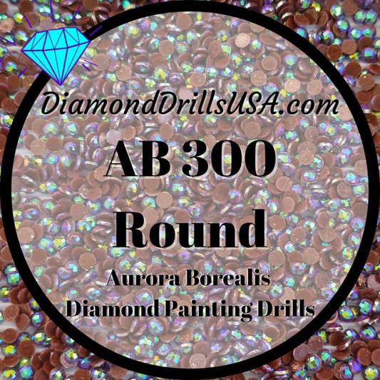 AB 300 ROUND Aurora Borealis 5D Diamond Painting Drills