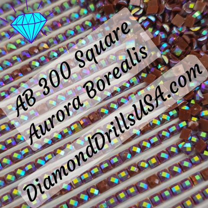 AB 300 SQUARE Aurora Borealis 5D Diamond Painting Drills