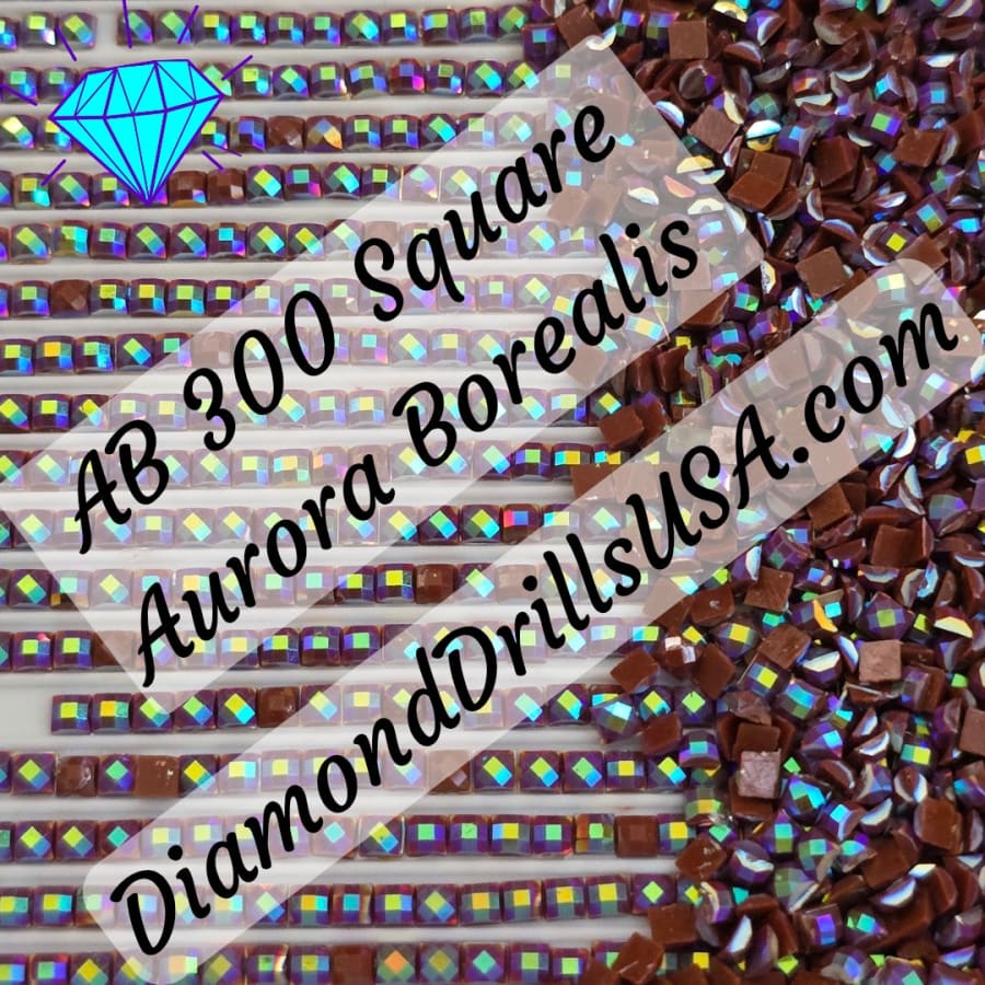AB 300 SQUARE Aurora Borealis 5D Diamond Painting Drills