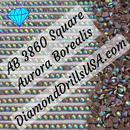 AB 3860 SQUARE Aurora Borealis 5D Diamond Painting Drills