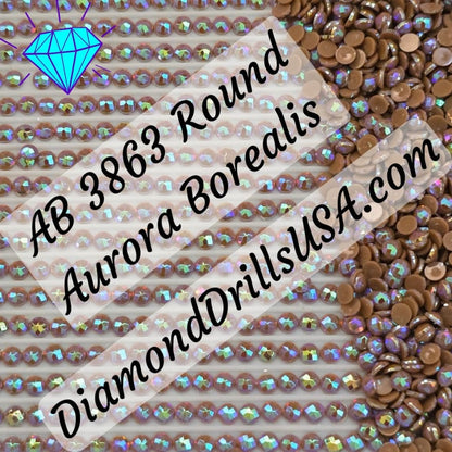 AB 3863 ROUND Aurora Borealis 5D Diamond Painting Drills