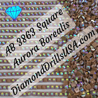 AB 3863 SQUARE Aurora Borealis 5D Diamond Painting Drills