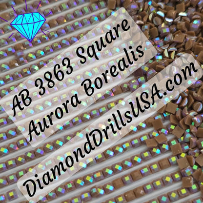 AB 3863 SQUARE Aurora Borealis 5D Diamond Painting Drills
