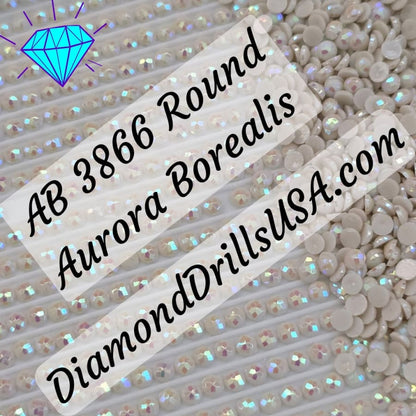 AB 3866 ROUND Aurora Borealis 5D Diamond Painting Drills
