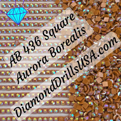 AB 436 SQUARE Aurora Borealis 5D Diamond Painting Drills