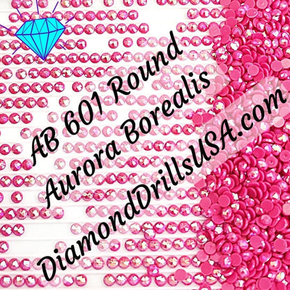 AB 601 ROUND Aurora Borealis 5D Diamond Painting Drills DMC