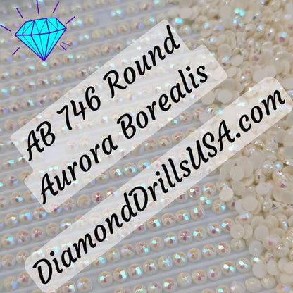 AB 746 ROUND Aurora Borealis 5D Diamond Painting Drills