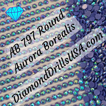AB 797 ROUND Aurora Borealis 5D Diamond Painting Drills