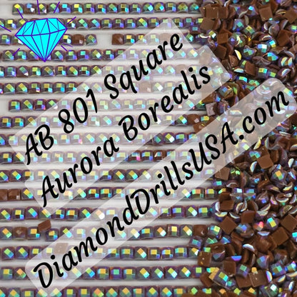 AB 801 SQUARE Aurora Borealis 5D Diamond Painting Drills