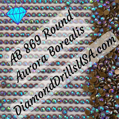 AB 869 ROUND Aurora Borealis 5D Diamond Painting Drills