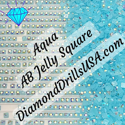 AB Aqua Jelly SQUARE Aurora Borealis 5D Diamond Painting