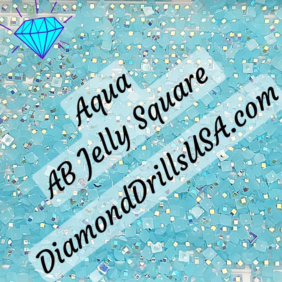AB Aqua Jelly SQUARE Aurora Borealis 5D Diamond Painting